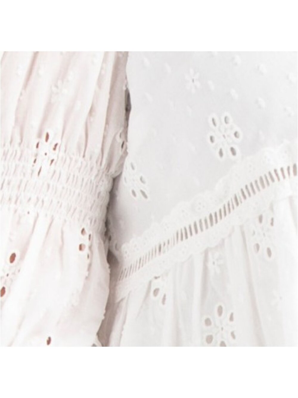 ENDLESS ROSE Plus Embroidered Swiss Dot Ruched Sleeve Top - Picture 4 of 4